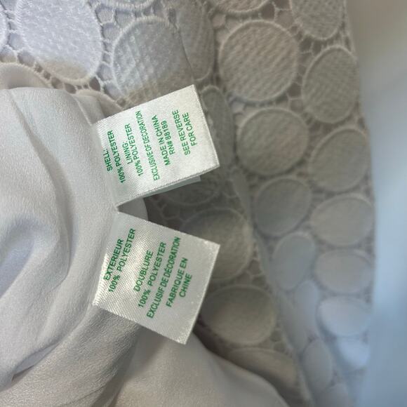 NWT Lilly Pulitzer Aliza White Midi Dress Polka Dot Lace Resort Women’s Size 8 - Picture 9 of 13